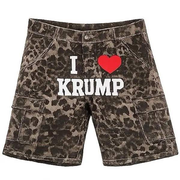I HEART KRUMP Snow Leopard Cargo Shorts