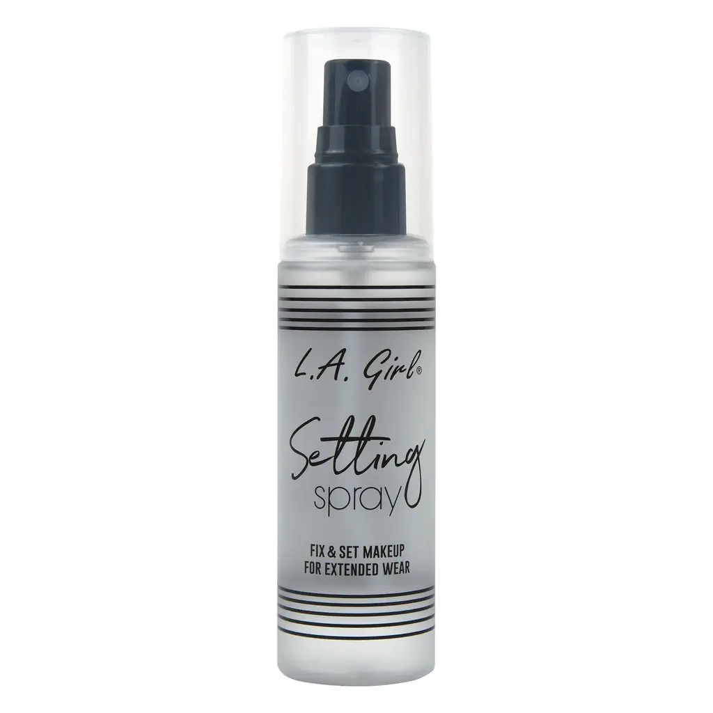 L.A. Girl Setting Spray - 80ml Fix & Set Makeup for Extended Wear with Glycerin & Botanical Purslane Extract - Paraben-Free, Cruelty-Free & Vegan