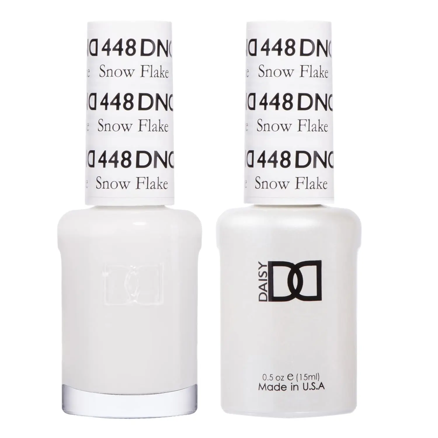 DND Gel Nail Polish Set - White Snow Flake Collection Shade 448, 0.5oz Manicure Nail Art Cosmetic, Clean Look, 0.5 oz, Made in USA