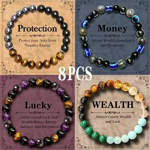 4PCS Exquisite Bohemian Beaded Bracelet - Natural Citrine, Malachite,Jewelry for Banquet Party,  and Gift for Her couple  bracelet 4b  blue fashion artificial bracelet  of  the  day