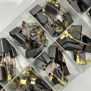 50-piece carbon brush replacement set, heavy metal base, suitable for electric drills, sanders, grinders and motors, durable motor maintenance accessories.