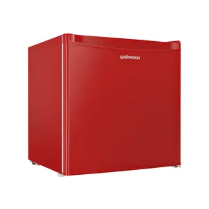 Upstreman mini fridges 1.7 Cu Ft with Freezer FR17 Adjustable Thermostat Energy Saving Low Noise Single Door Compact Refrigerator for Dorm Office Can Bedroom red fridge mini  brands Small pantry drink fridge skincare fridge Portable