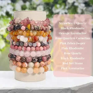 [Video Order] 10 Count Crystal Bracelets Size 6mm~8mm&chip