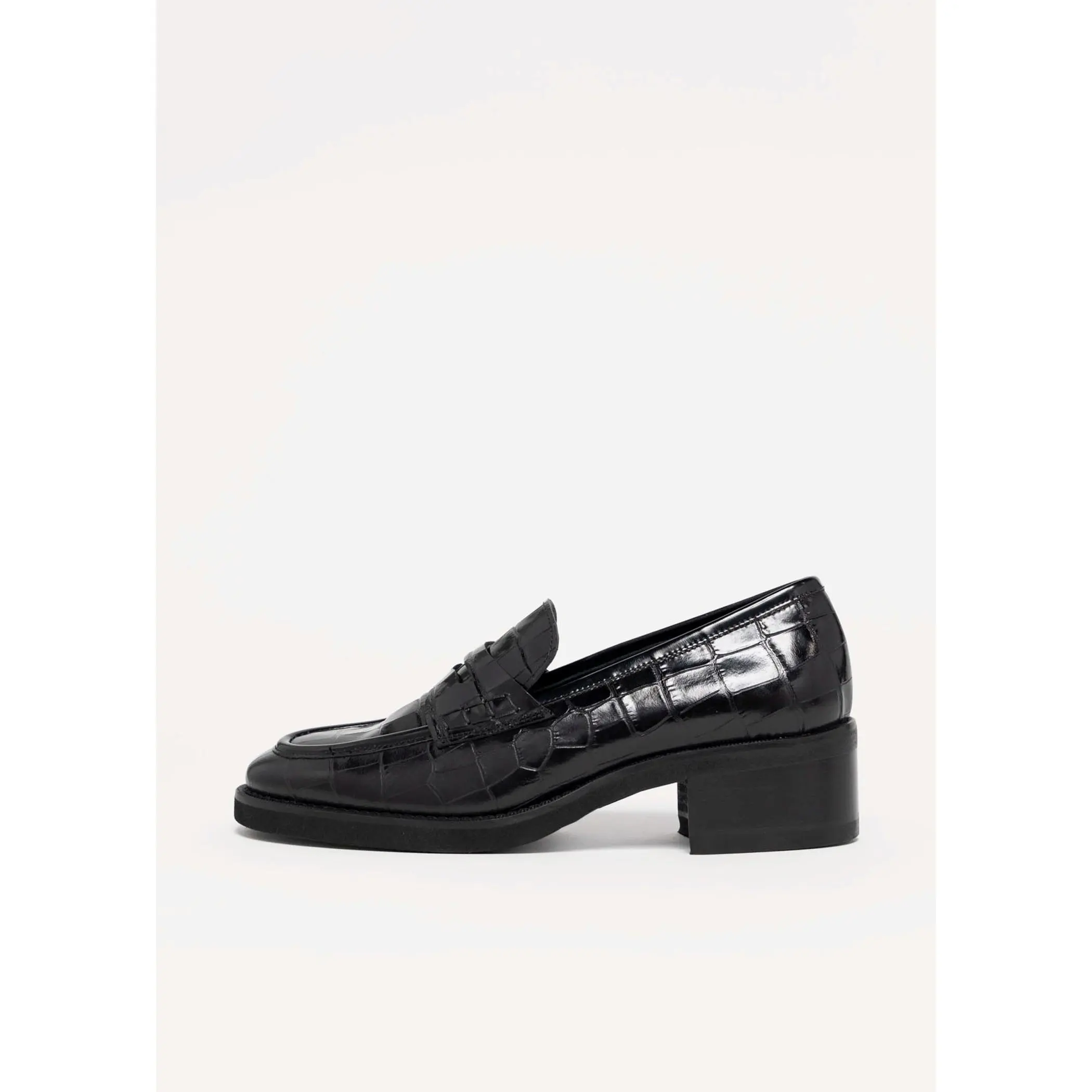 Heeled Croco Loafer