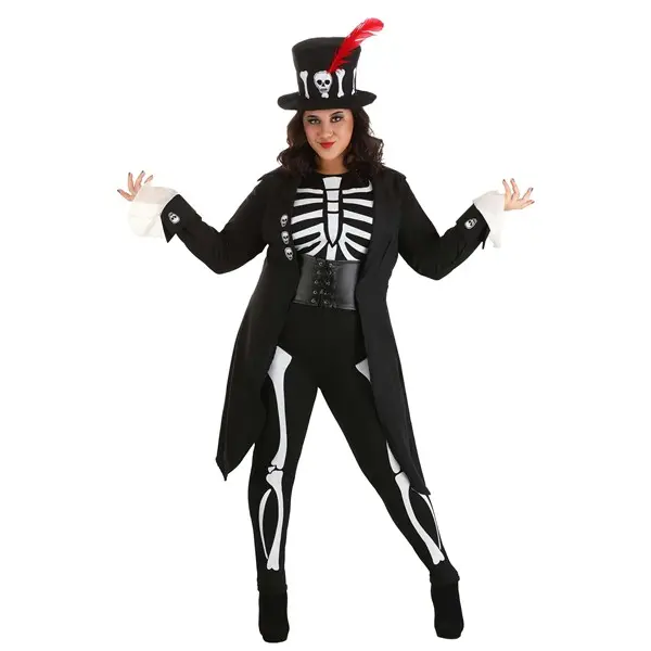 Plus Size Voodoo Skeleton Costume for Women