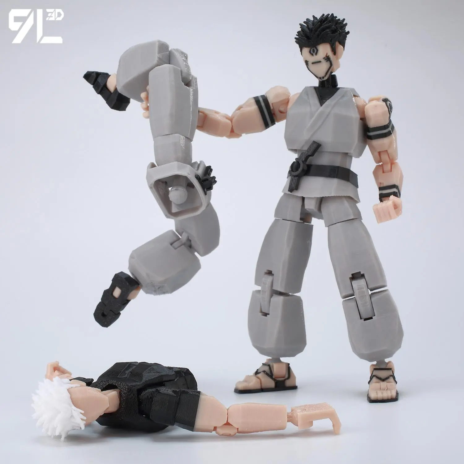 9LToyWodu Printed T13 LUCKY13 Nanami Kento Poseable Figure JJK Anime Model Movable Joints Collectible Toy Dummy13 Gift for Fans