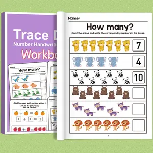 Interactive Math Workbook for Preschool & Kindergarten Beginners - Number Tracing, Addition & Subtraction Practice Book with Coloring Activities, Learning Games, Homeschool or Classroom Math Curriculum (Ages 4+) - Early Math, Kindergarten Learning Activit