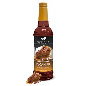 Syruvia Pecan Pie Syrup, 25.4 fl oz – Premium Flavoring for Tea, Italian Sodas, Desserts, Cocktails and Mocktails. Kosher, Gluten-Free & More