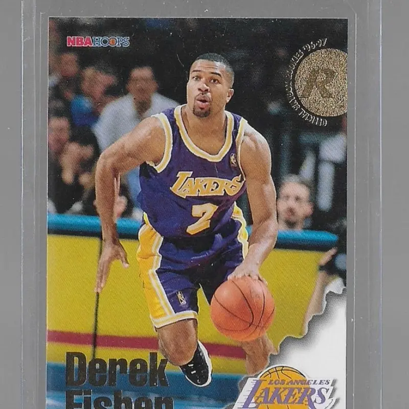 Derek Fisher 1996-97 Hoops Rookie RC #287 Lakers Basketball Trading Card