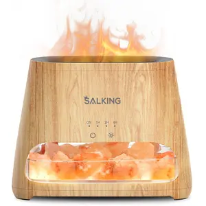 【TikTok Shop Weekly Deals】SALKING Himalayan Salt Lamp Diffuser, Cool Mist Humidifier, Aromatherapy & Himalayan Salt , Himalayan Salt, Ultrasonic Essential Oil Diffuser with Ambient Glow, Large capacity(For Bathroom/Balcony/Kitchen/Nursery/Storage room)