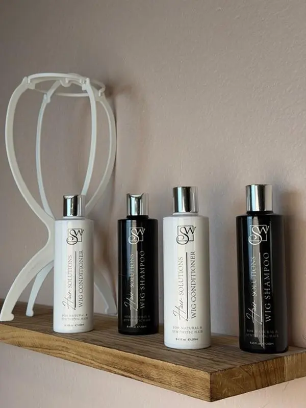 SW Hair Solutions Wig Haircare Kit - Cleansing Shampoo, Liquid Maintenance Essentials for Any Care Needs, Wig Maintenance, Nourishing, Conditioner, Detangling, Glossy Hair