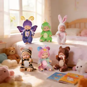 4.3 Inch Cute Animal Costume Soft Dolls, Mini Doll for Girls, Classic Doll Set with Assorted Styles, OPP Bag Packaged, Perfect for Easter, Birthday, Valentine's Day, Christmas Gifts, Cute Doll Collectible