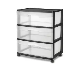 Sterilite Wide 3 Drawer Cart Black, Perfect For Your House