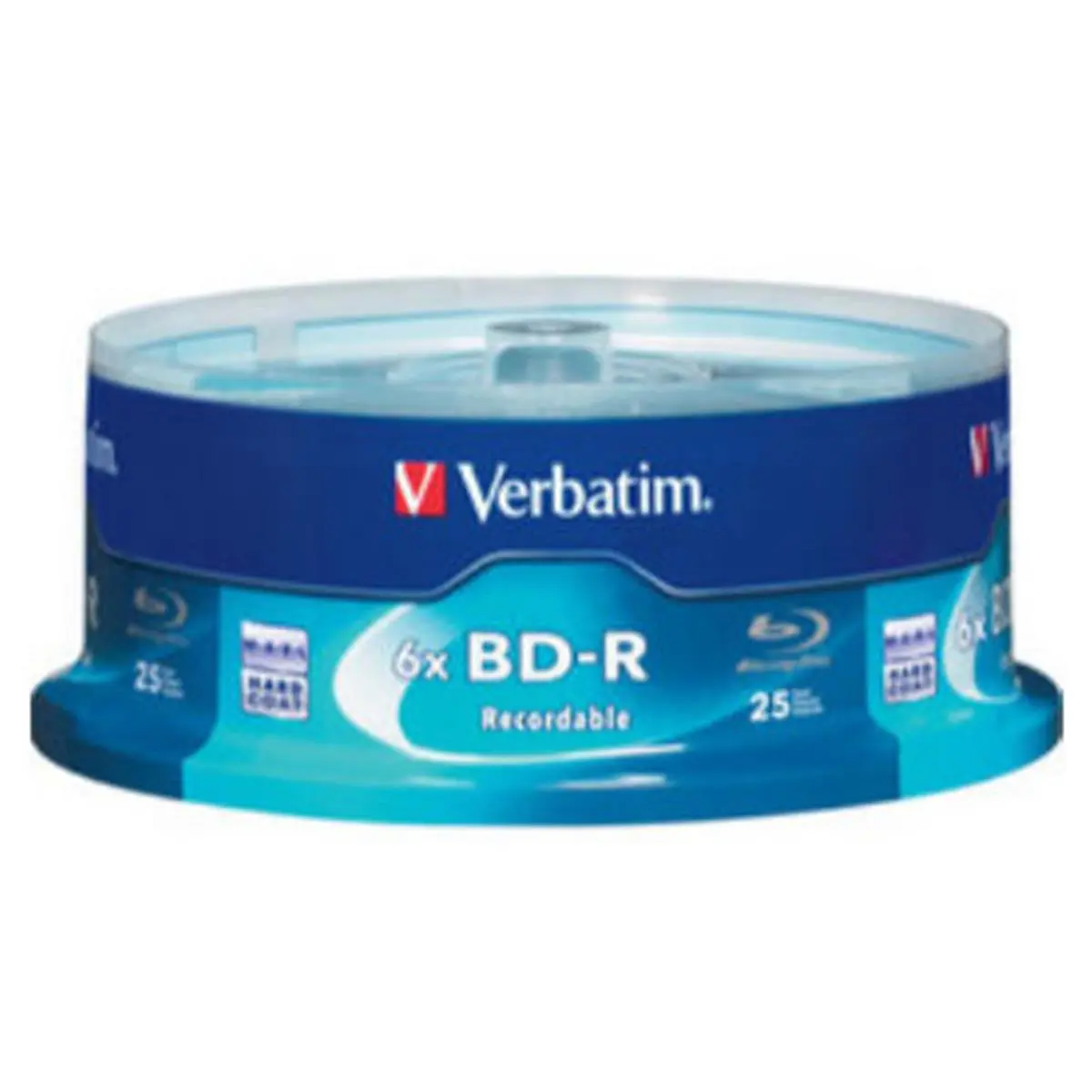 212 MAIN Verbatim/Smartdisk BD-R Recordable Disc, 25GB, 6x High-Speed, 25pk Spindle, Super Hard