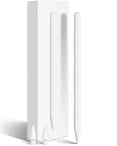 Magnetic Wireless Charging Pencil 2nd Generation, 2X Fast Charge Stylus Pen 2 Gen, Compatible with Apple iPad Pro 11 in 1/2/3/4, iPad Pro 12.9 in 3/4/5/6, iPad Air 4/5, iPad Mini 6, White