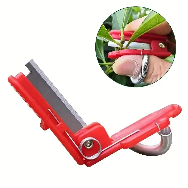 Alloy Steel Thumb Cutter for Bonsai, Classic Garden Pruning Shear, Multi-Functional Hand Tool, Plant Shears, Tea Picking, Leaf Trimming, Bud Pinching, Pruners