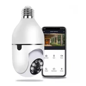 Wireless Light Bulb Security Camera, 2K 360° Panoramic Bulb Cam with Color Night Vision, AI Human Detection, Two-Way Talk, Dual-Band 5G/2.4GHz WiFi, Easy Install for Indoor & Outdoor