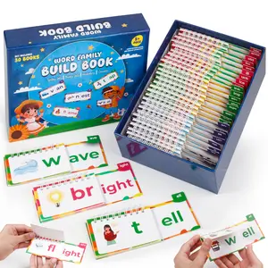 30 Read and Rhyme Flip Books, Reading and Rhyming word, Prefixes Word Families, Learn to Read and Write, Kindergarten Sight Word Flash Cards & Reading Games