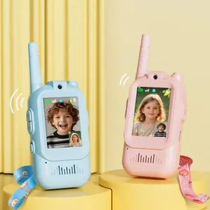 【birthday present】Kids Video Walkie Talkies Toys 2 Pack Long Range Communication with Camera Ideal for 3-12 Year Olds Colorful Audio for Outdoor Indoor Play Holiday Christmas Gifts