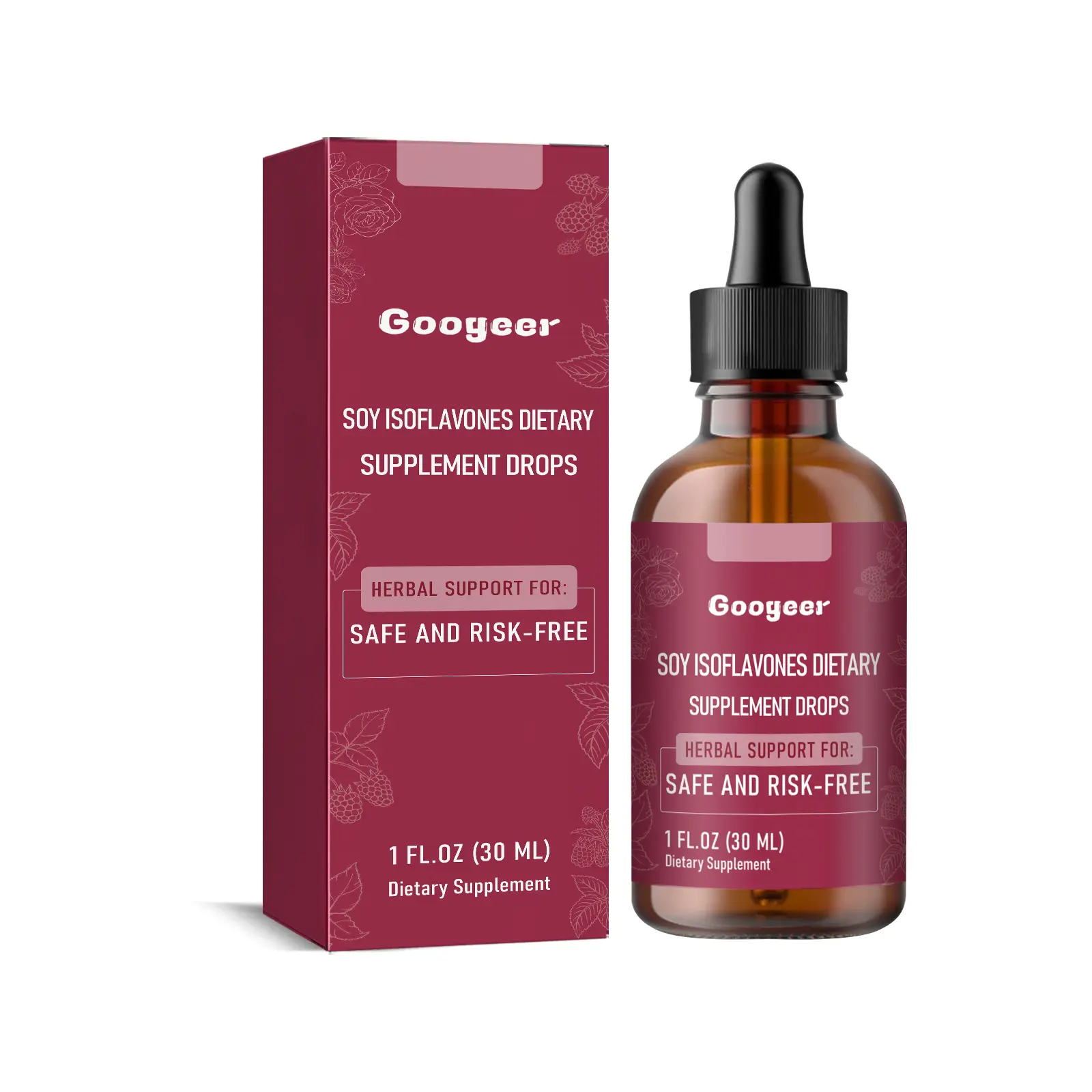 Women's Lavender Extract Liquid Dietary Supplement Drops with Red Raspberry Leaves & Licorice – Stress Relief, Sleep Aid, Regulates Emotional State, Supports Vitamin Nutrition & Body Health