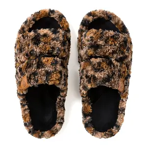 Cozy Open Toe Slippers For Women Soft Memory Foam Indoor House Shoes Fuzzy Leopard Print Comfy Cute Everyday Essential Gift For Her