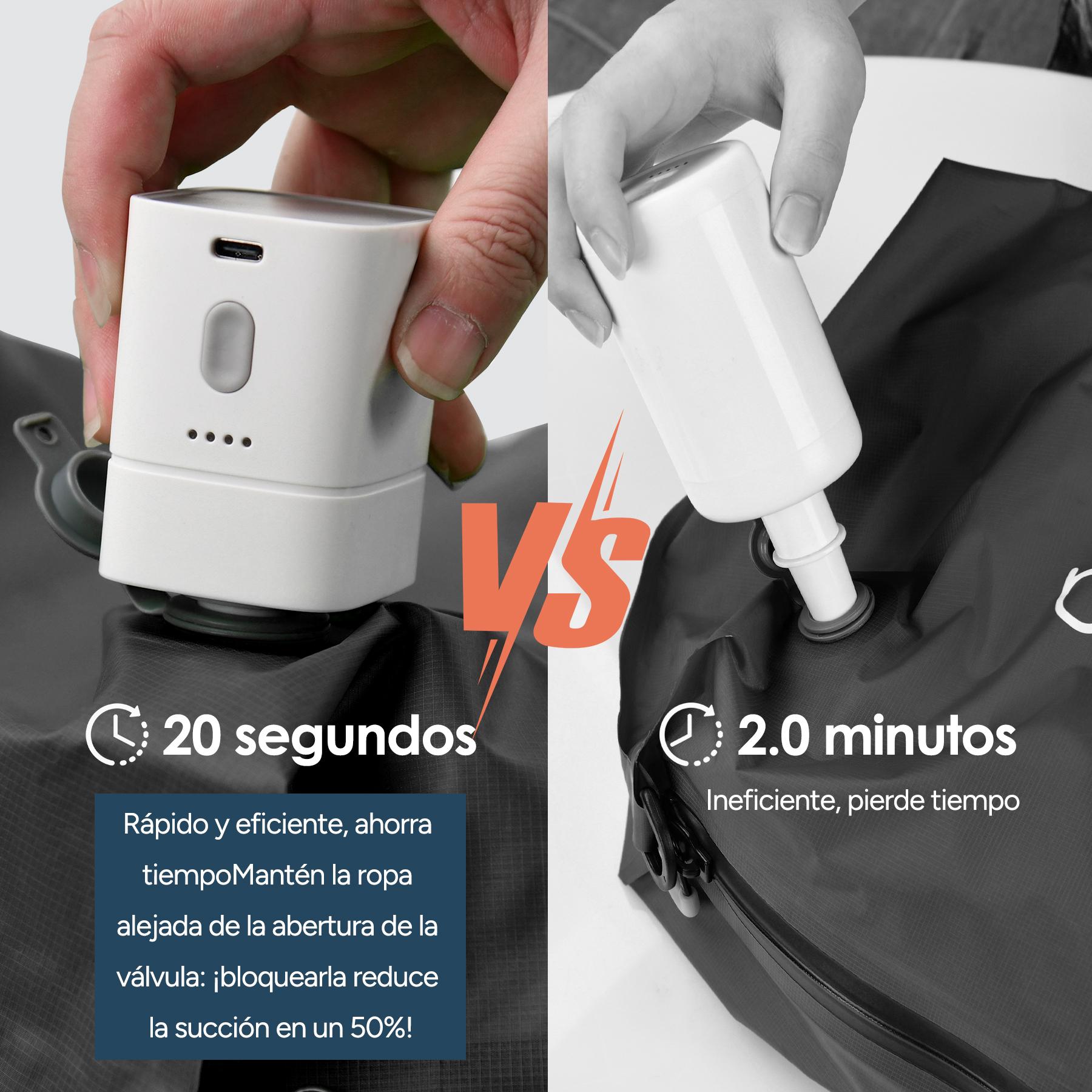 travel inspira Ultra-Durable Nylon 22L Vacuum Travel Bags with Pump Space Saver Compression Solution for Suitcases & Backpacks, Reusable, Lightweight, IP67 Airtight Zipper Seal ,Travel Hacks