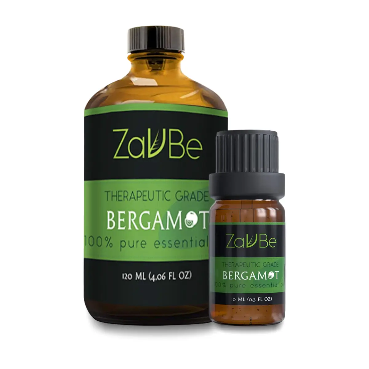 ZAVBE 100% Pure Natural Therapeutic Grade Bergamot Essential Oil (Citrus bergamia) - 10ml 1 Bottle, 36 Months Shelf Life, Sun Protection UV-Resistant, for Adult Diffuser/Topical Aromatherapy Health Support, One Bottle