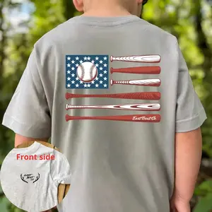 Youth and Adult Baseball American Flag Shirt, Toddler Country Boy Camo Tee, Game Day Shirt, Patriotic Summer Outfit, Apparel Made In The USA	