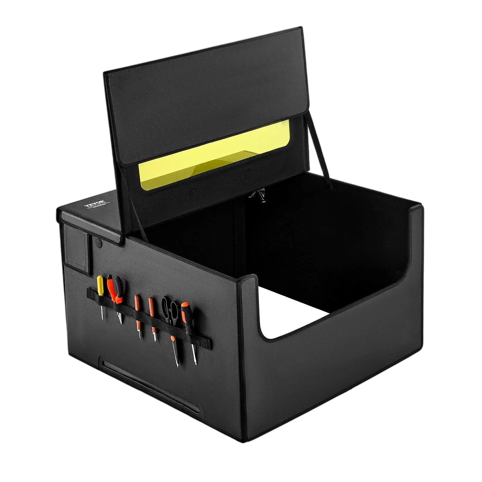 Summerfinds Square Laser Engraver Enclosure - 31.5x31.5x19.6in Fireproof Cover for Hobbyists, with Light, Window, Adjustable Design, Folding Easily, Hanging Feature, 4000 Rpm Fan, Dual Exhaust Ports, Fastener Strip, Smoke & Stench Isolation