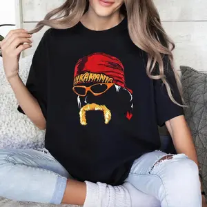 Women's Hulkamania Tribute Short-sleeve T-shirt - Soft, Comfortable, Casual Everyday Tee for Wrestling Fans (Hulk Hogan Legend Memorial)