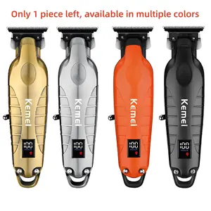 New Km-2293 LCD Display Upgrade Electric Hair Clipper, Multiple Colors, USB Oil Head Carving Trimmer, Professional Hair Cutting Machine, Cordless Hair Clippers