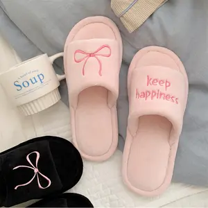 Style Flat-Soled Women'S Autumn And Winter High-End Floor Shoes 2026 New English Letter Slippers, Women Shoes