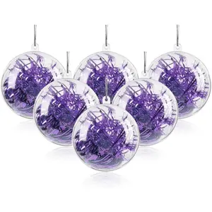 20Pcs Clear Plastic Fillable Ornament Christmas Decorations Tree Ball DIY Craft Ball for Christmas Eve New Years Wedding Party Home Decor Bath Bomb(1.96"/50mm)