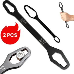 1/8"-7/8" (3-22mm) Double-Ended Spline Wrench, Chrome Vanadium Steel, 2-Pack Self-Tightening Anti-Slip Hand Tool Set for Auto, Bike, Faucet, Home & Garage Repair, Versatile Use