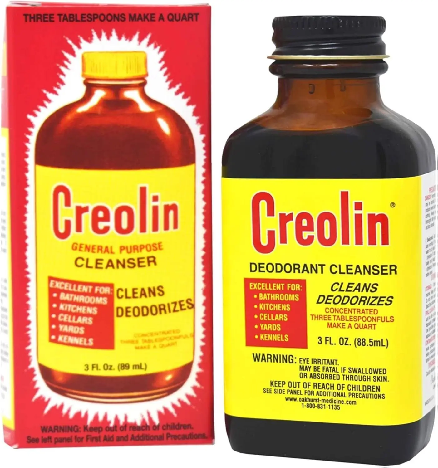 Creolin Deodorizing Multi-Purpose Concentrate Cleaner, 3 oz Household Anti-Odour All-Purpose Cleanser, Anti-Odour All-Purpose Cleaners