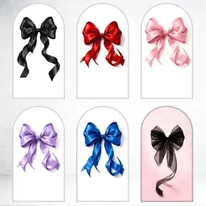 15-day Delivery Satin Bow Arch Backdrop Cover for Elegant Wedding and Event Decor