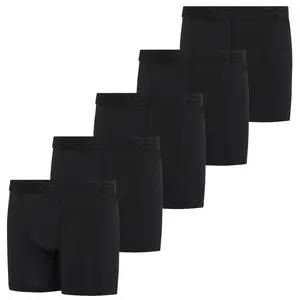 Real Essentials 5-Pack Youth Boys' Compression Shorts - Athletic Performance Wear Spandex Boxer Briefs Underwear (4-20)