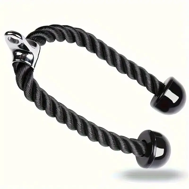 Triceps Rope Machine Attachment, Non-Slip Nylon Rope, Ergonomic Handle, Metal Ring, Home Fitness Accessories, Gym Accessories, Home Workout Equipment