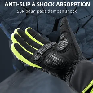 ROCKBROS Winter Cycling Gloves Windproof Thermal Touchscreen for Men Women with 3M Thinsulate Insulation Elastic Cuffs for Cold Weather Activities