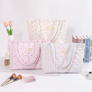 New Floral Makeup Bag, Travel Cosmetic Bag, Portable Multi-Functional Cosmetic Organizer, Large Capacity Tote, Perfect Gift for Women, Mother's Day, Makeup Storage Bag, Makeup Pouch