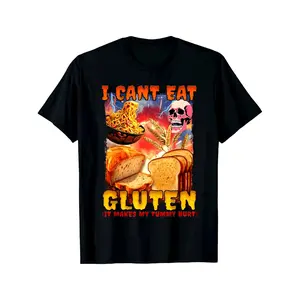 Meme about Gluten Intolerance: I Can'T Consume Gluten Because It Causes Stomach Pain - T-Shirt.