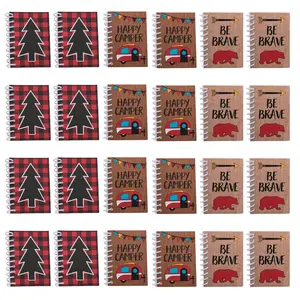 2 1/2" x 3 1/2" Mini Adventure Paper Spiral Notebooks - 24 Pc.
