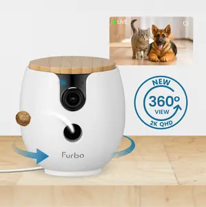 Furbo Mini 360° [Standalone Edition] - 2K QHD AI Pet Camera with 8x Zoom & 360° View for Indoor Use - Treat Toss & 2-Way Audio - Without Subscription