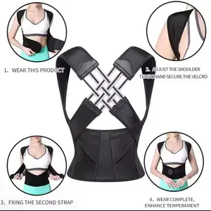 Unisex fitness corrector belt, can be worn discreetly on the inside of the shoulder, backless training belt, shoulder protection belt, shoulder correction belt, waist shaping belt