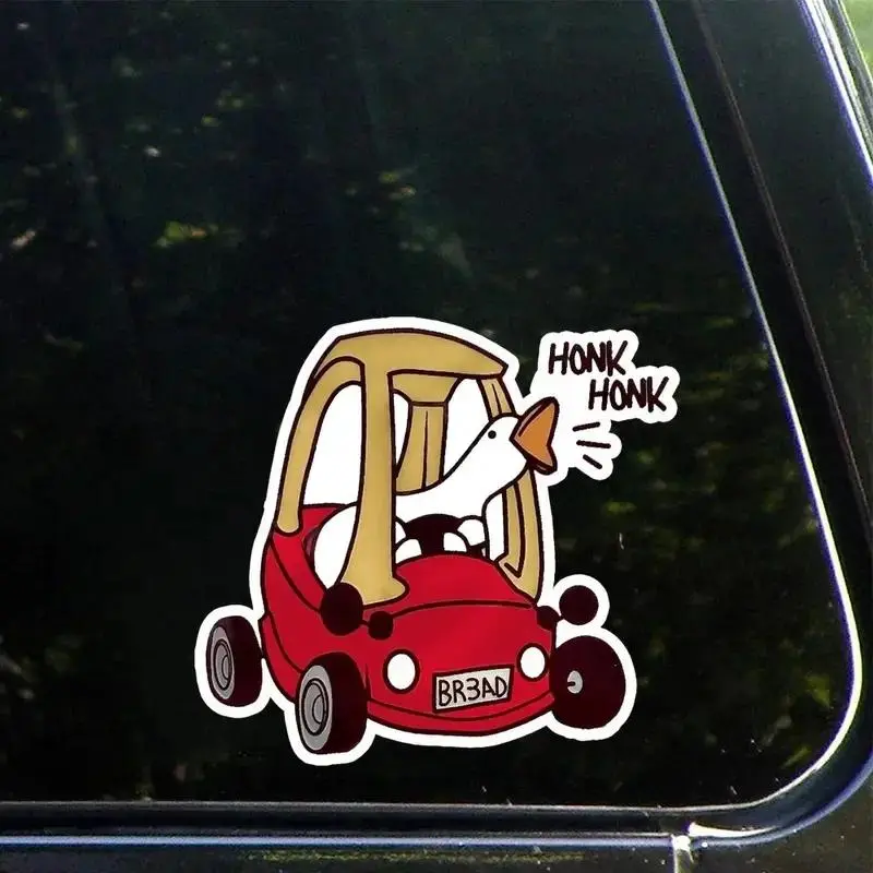 Funny Honk Goose Vinyl Sticker - Durable, Water-Resistant Funny Truck Decoration, Versatile Home/Festive Decor, Ideal Birthday Gift for Car & Gadget Lovers, 14X13cm