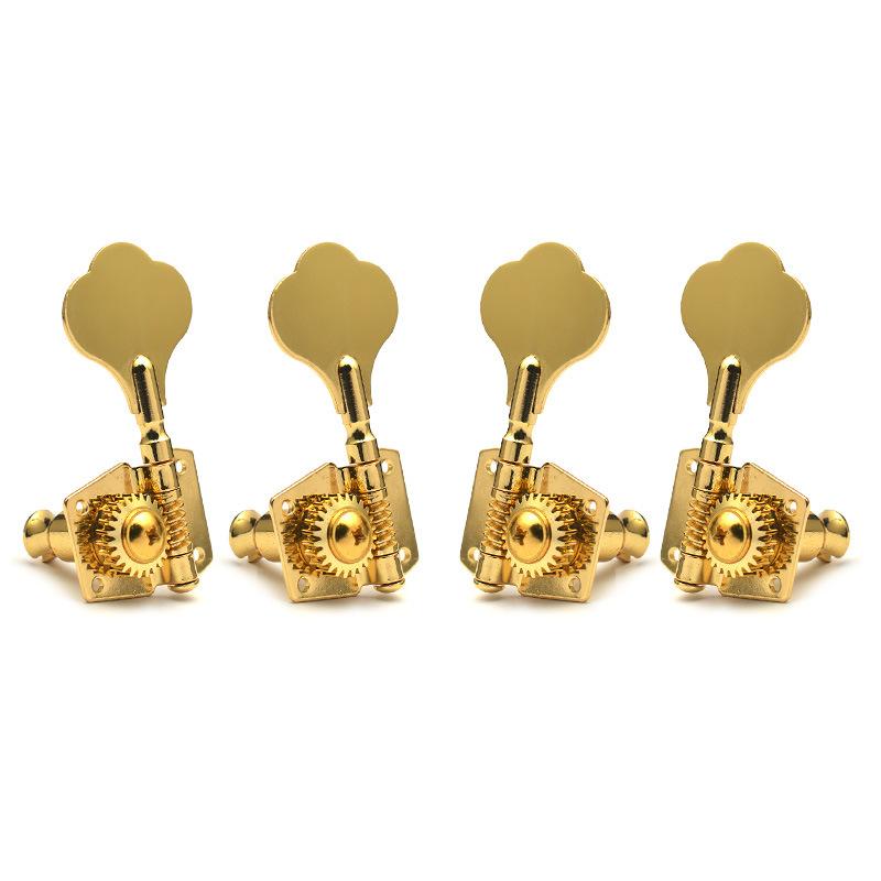 Bass Keys Open Gear Large Post 4-in-line Set for Bass Guitar Tuners