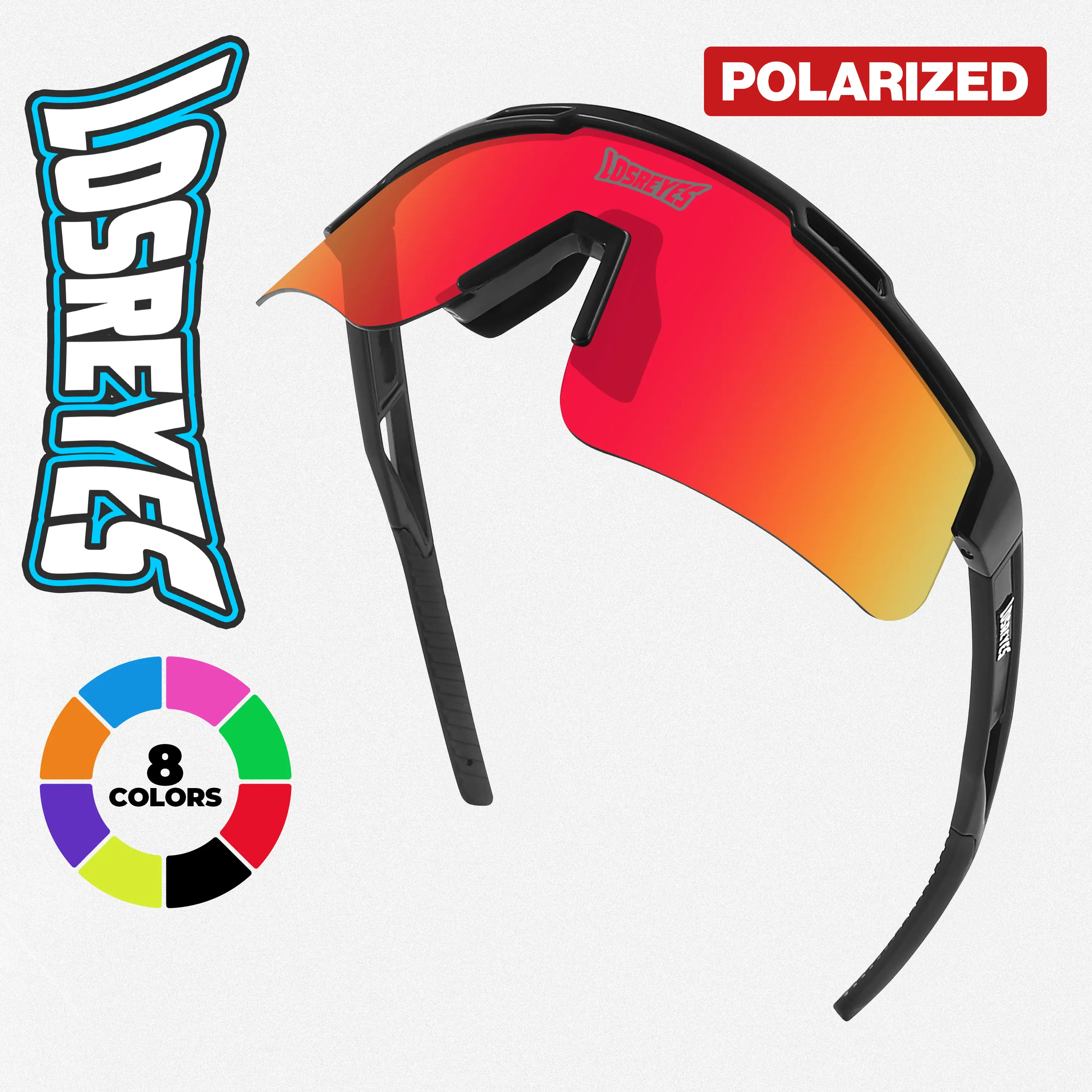 LOSREYES Sports Sunglasses with Polarized Polycarbonate Lenses and TR90 Frame, Medium-Large Fit Built for Running Days with Flexible Hold, Active Vibe, Everyday Style, 147X50mm, Rubber Temples Stay Put, Lightweight Sports Eyewear, Durable Sports Eyewear