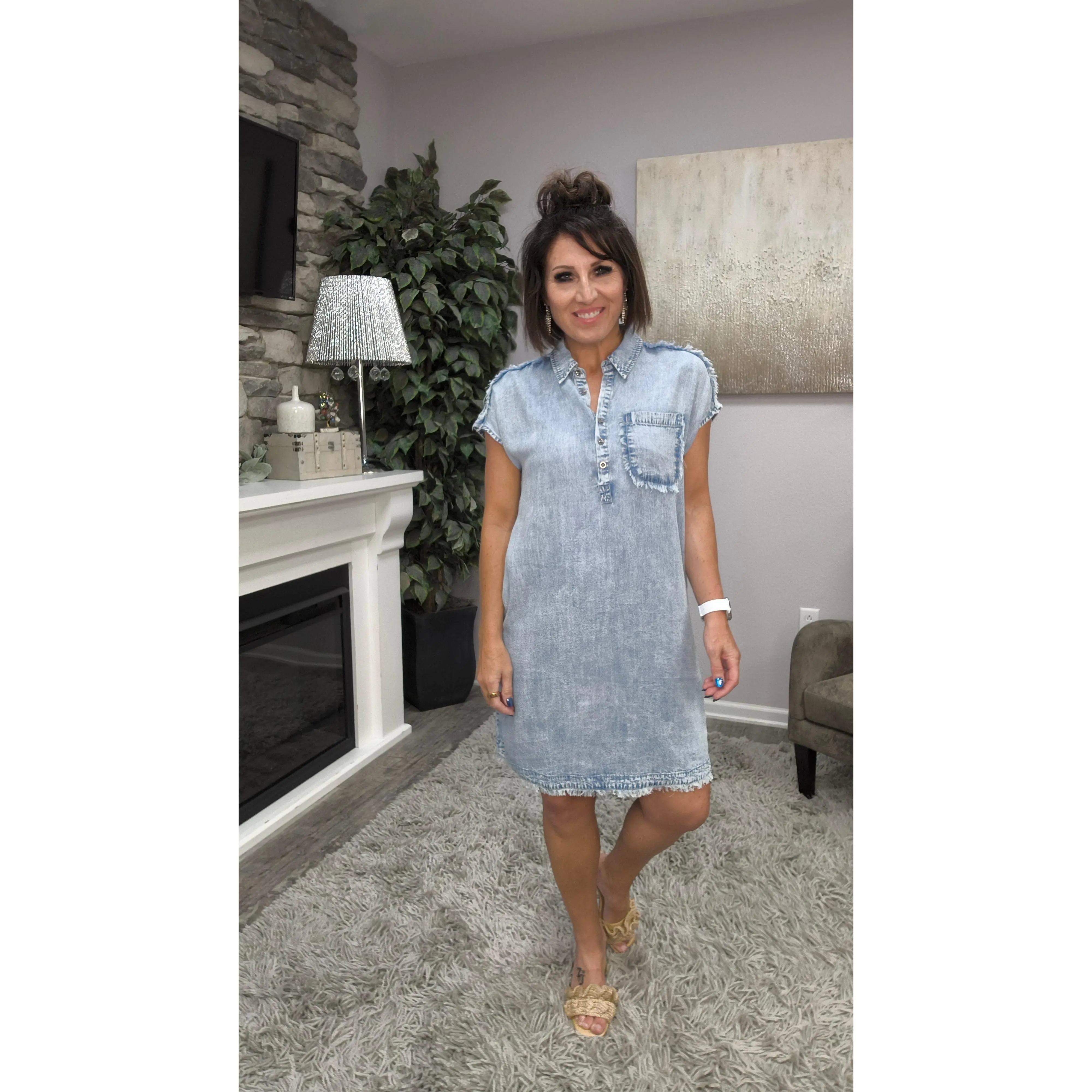 Chambray Charm Dress