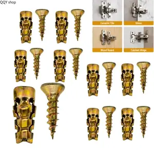 【Father's Day Gift】6*14mm Door Hinge Thread Repair Screws, 30/60 Pcs Expansion Wall Anchors, Heavy Duty Stripped Thread Fixing Kit, Durable Fastener Accessories for Cabinet Tile Stone Partition Hinge Installation Repair