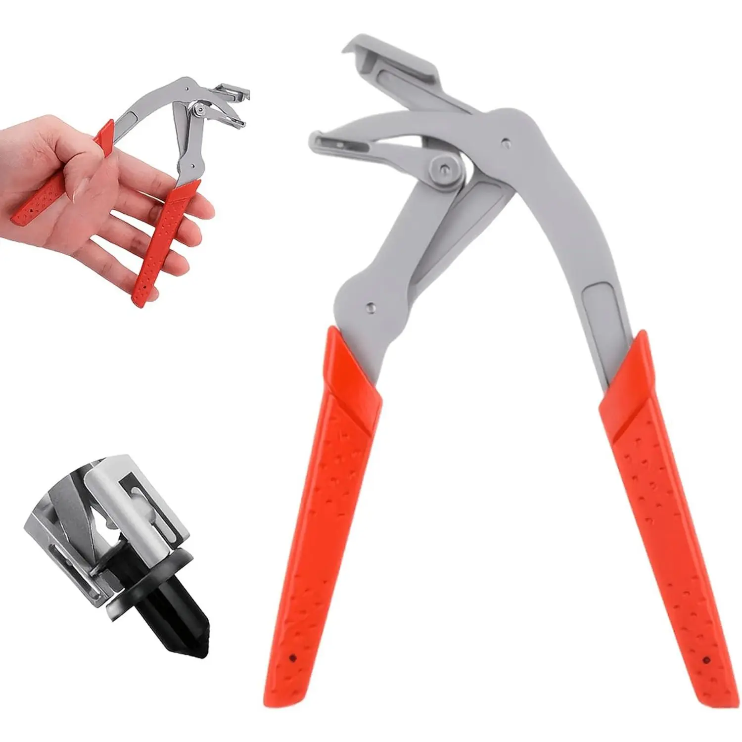 2026 Upgraded  Clip Pliers,Auto Fastener Clip Removal Pliers,Snap Ring Plier Retaining Ring Removal for Door Panels,Trim Clips,Rivets,and Interior Panels